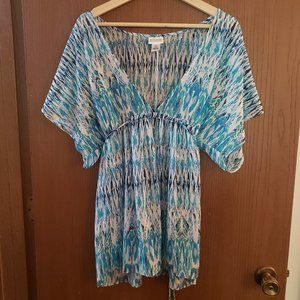Motherhood Maternity Blue/White Beach Cover Up